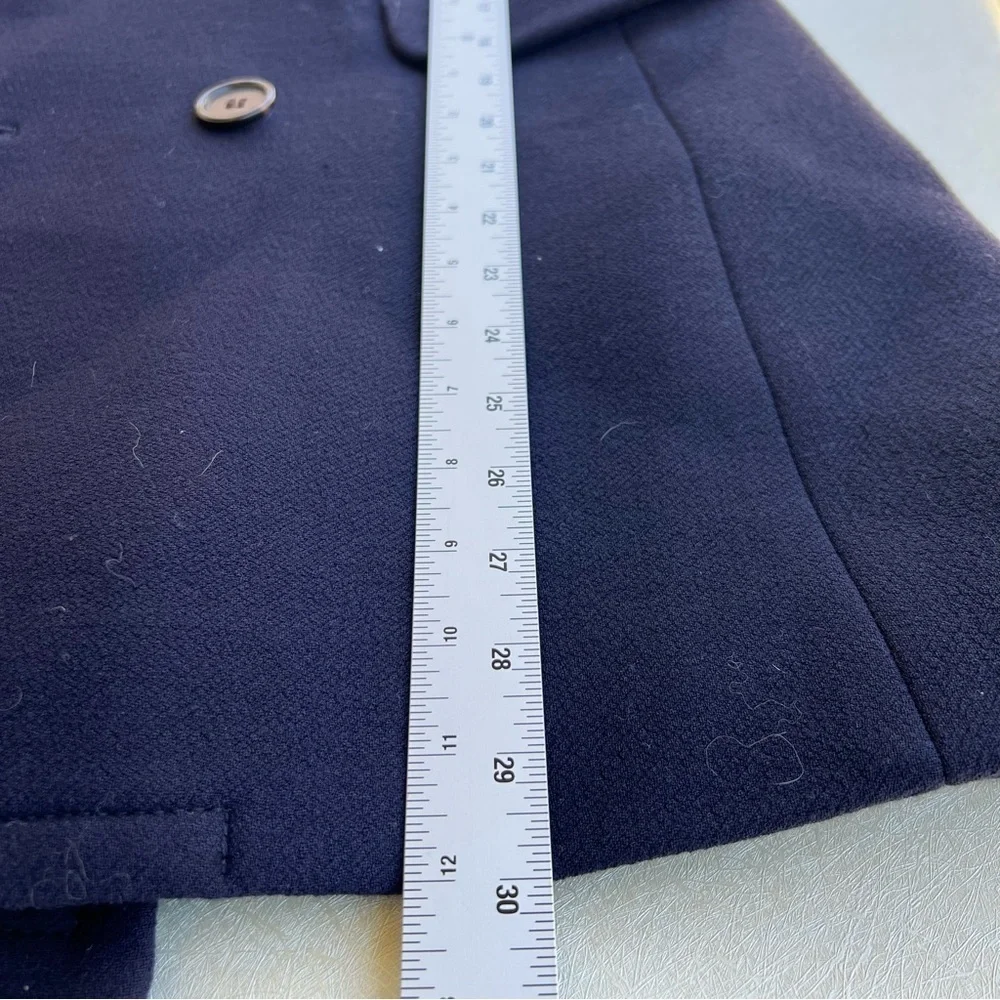 J.Crew Double Breasted Pockets Pea Coat Navy Blue Women Size 4
